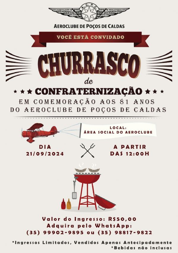 Churrasco no Aeroclube