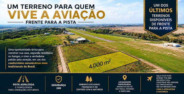 VENDO - TERRENO DE 4.000M2 NA FAZENDA BONANZA, DE FRENTE PARA A PISTA!