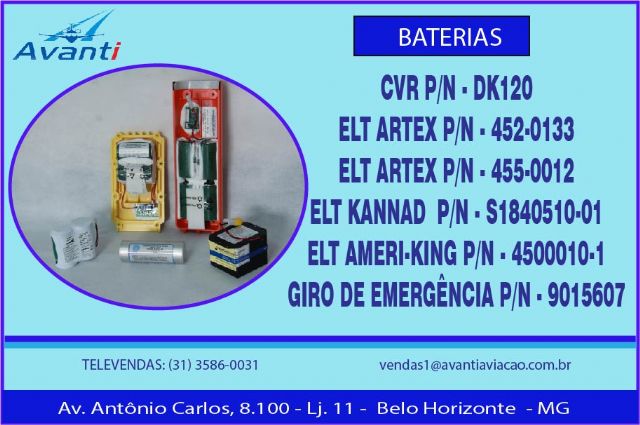 BATERIAS DE ELT - ARTEX, KANNAD E AMERI-KING